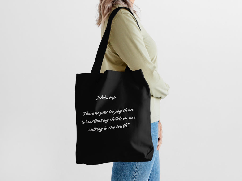 Girl and Mom Bible Verse Tote