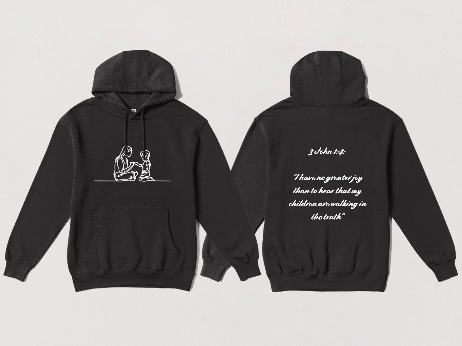 Boy and Mom Bible verse Hoodie