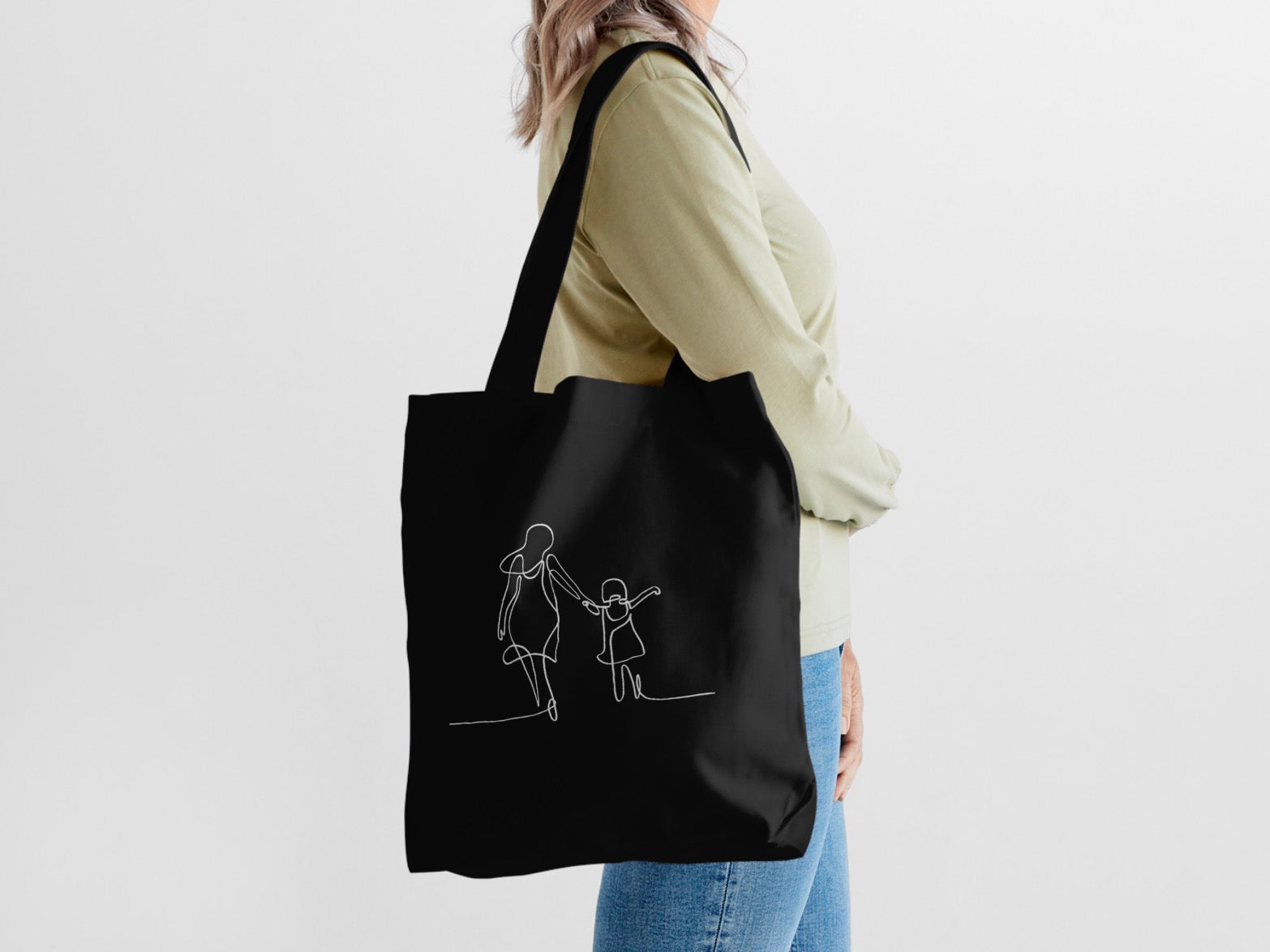Girl and Mom Bible Verse Tote