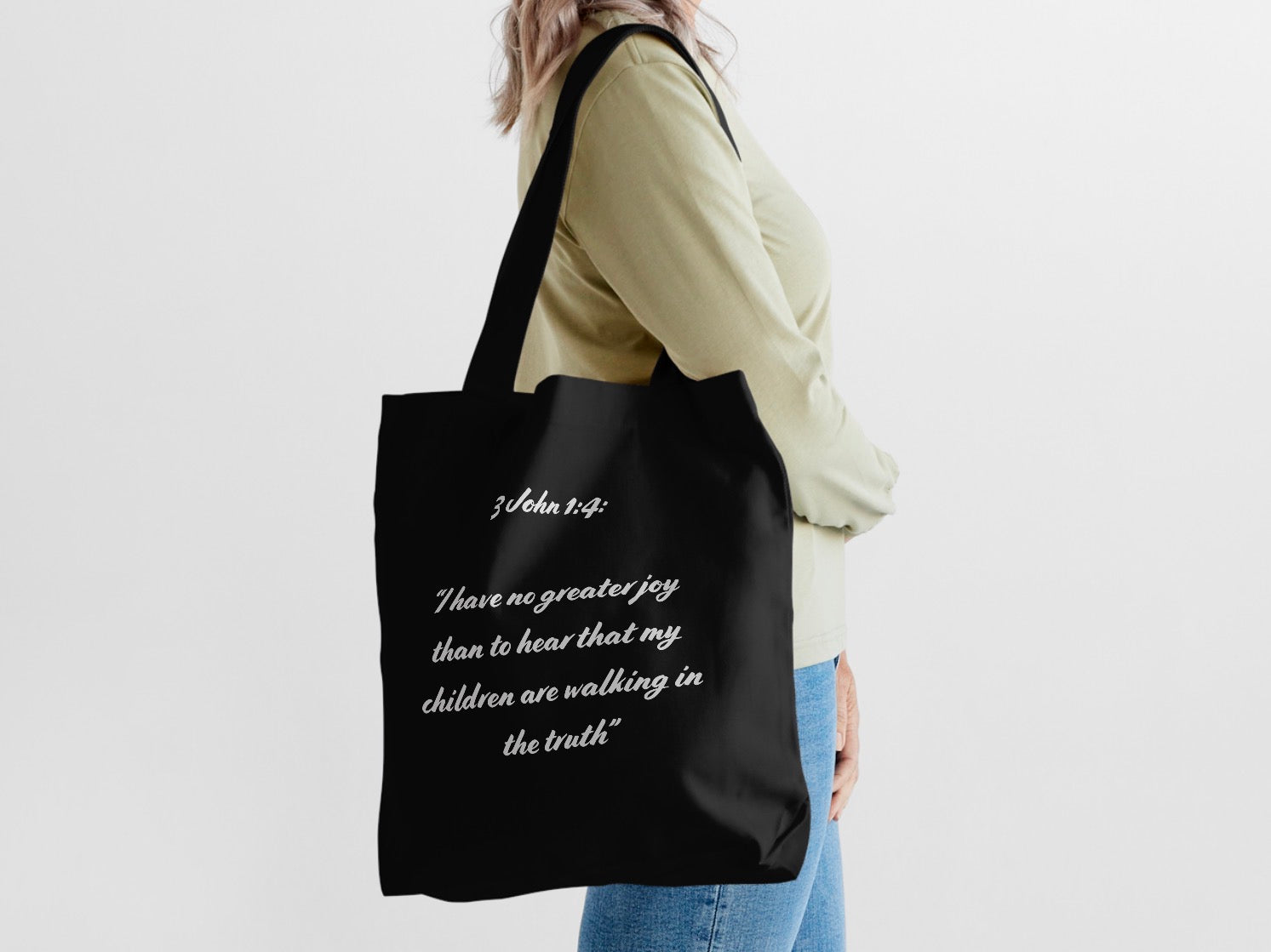 Boy and Mom Bible Verse Tote