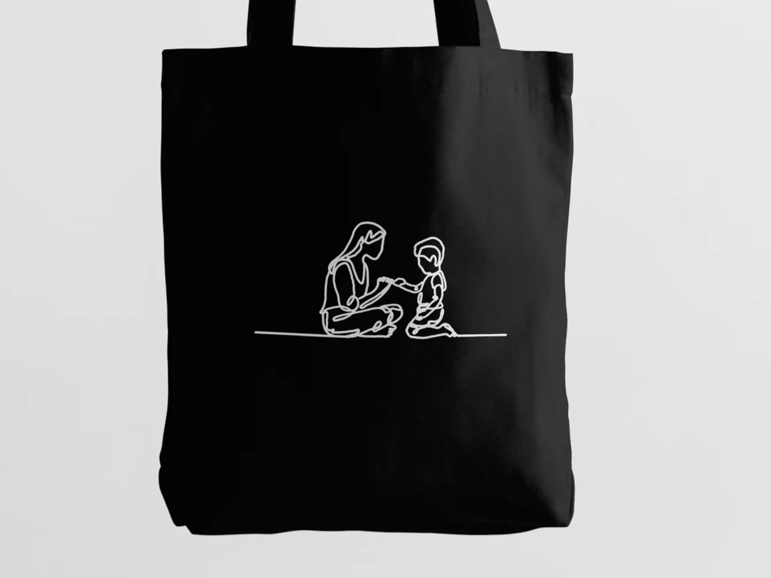 Boy and Mom Bible Verse Tote