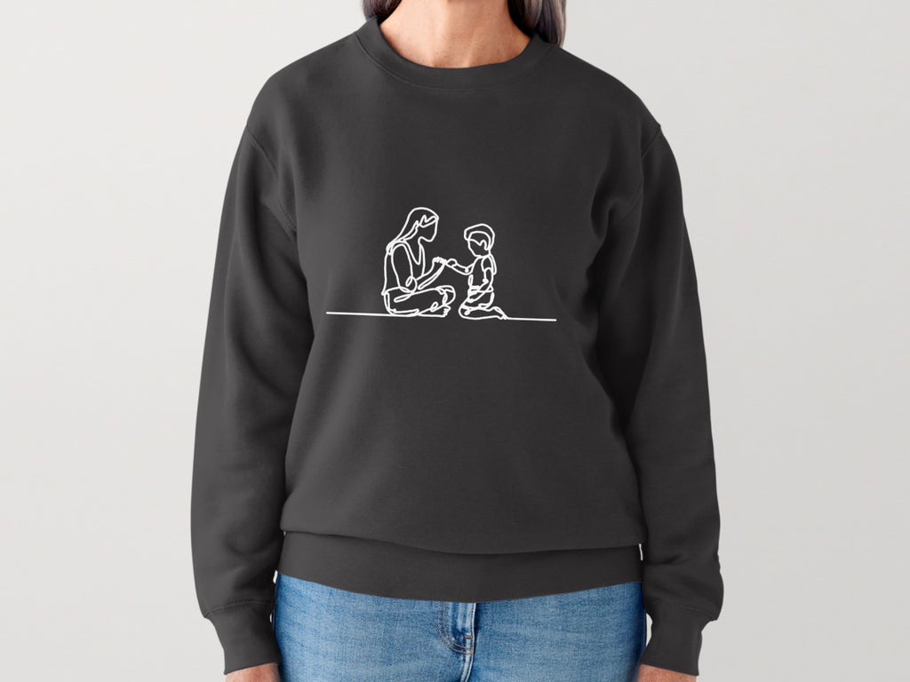 Boy and Mom Bible Verse Sweatshirt