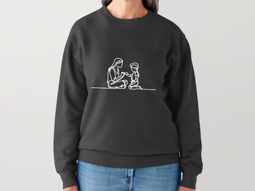 Boy and Mom Bible Verse Sweatshirt