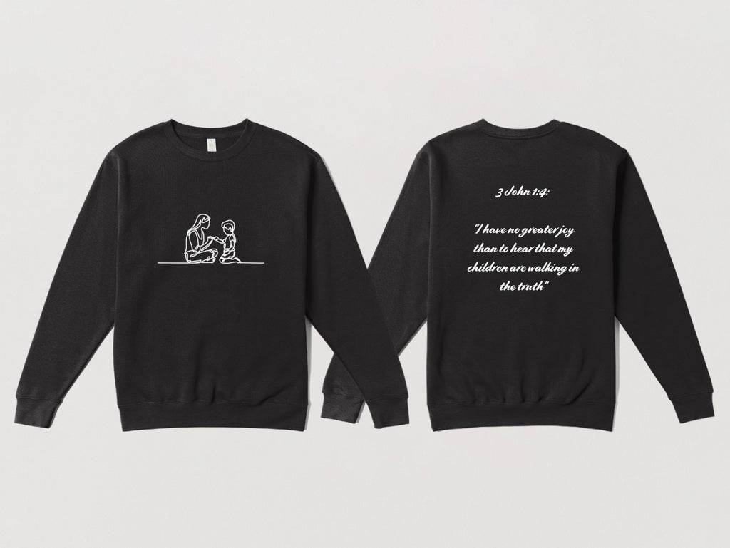Boy and Mom Bible Verse Sweatshirt