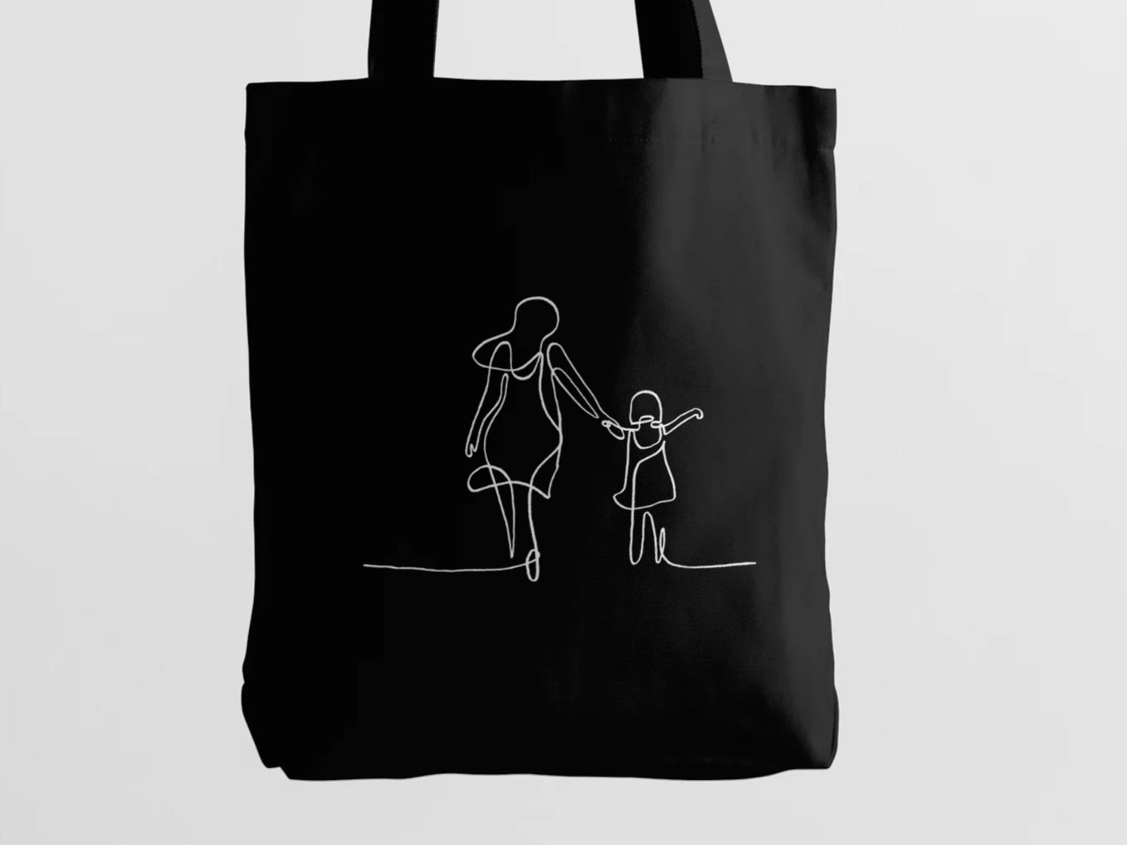 Girl and Mom Bible Verse Tote