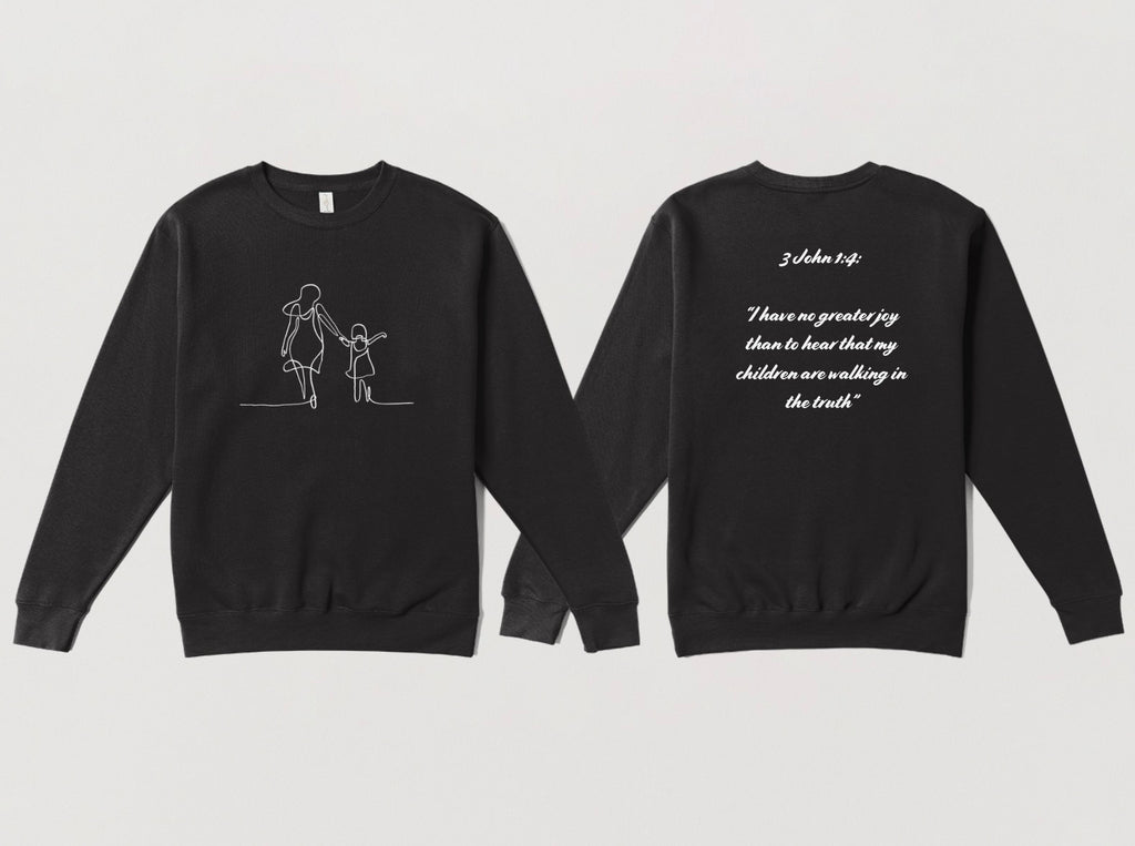 Girl and Mom Bible Verse Sweatshirt