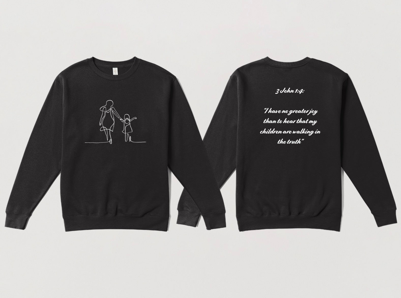 Girl and Mom Bible Verse Sweatshirt