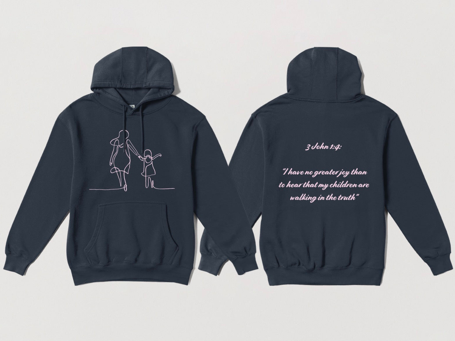 Girl and Mom Bible Verse Hoodie